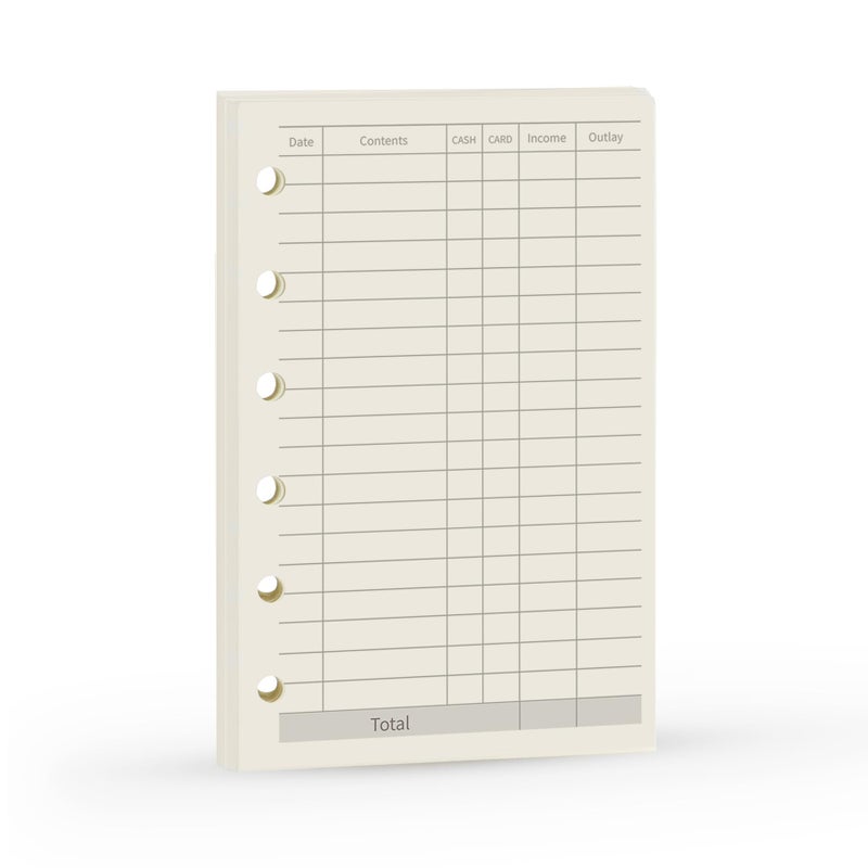 Harphia A7 Planner Refill, A7 Agenda Refill Paper Finance Records for 6 Rings Filofax, Accounting Design Inserts, 6 Holes/100gsm,Pocket Size 4.84 x 3.23'', Harphia - Image 1